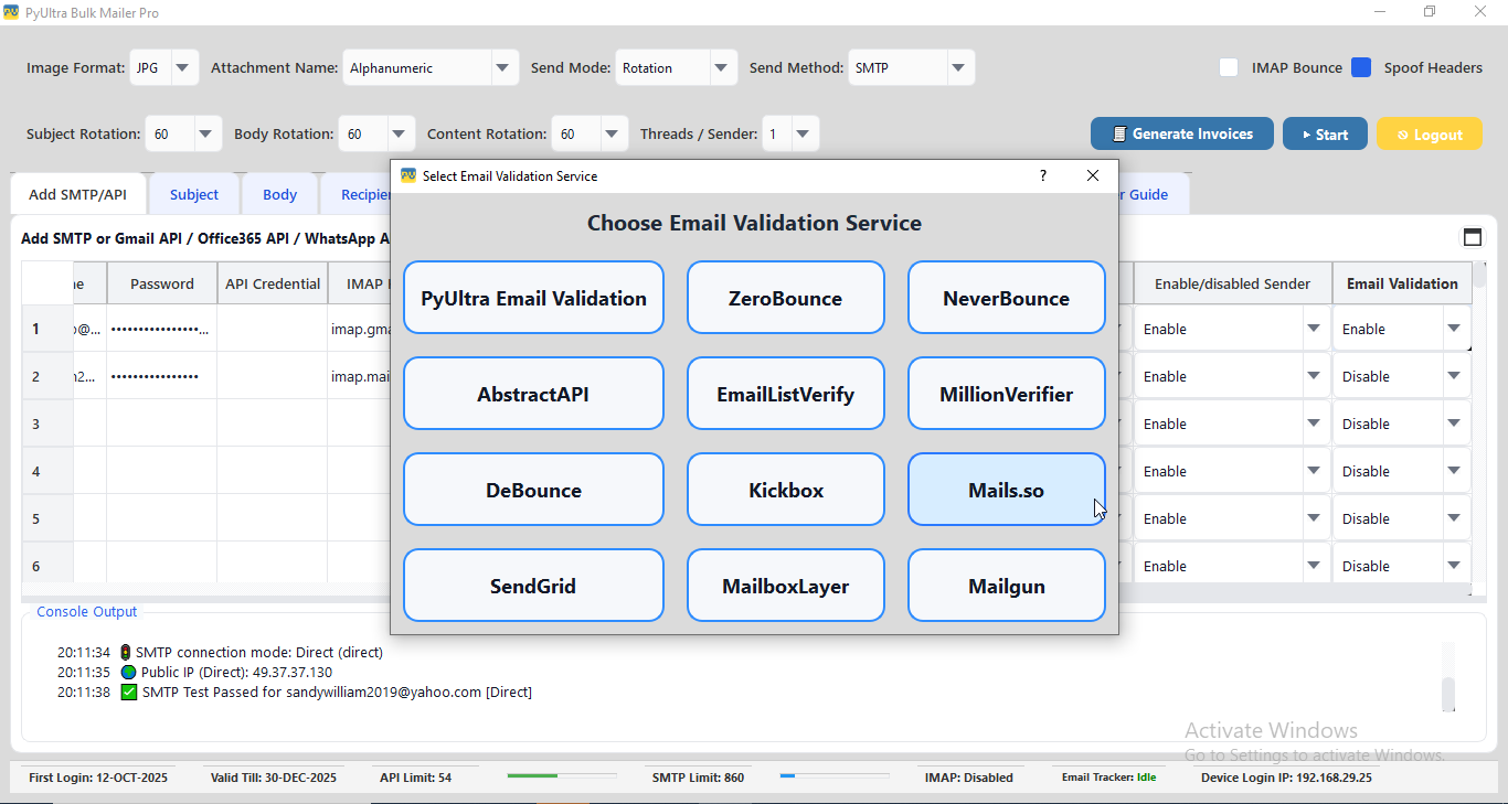Email Validation